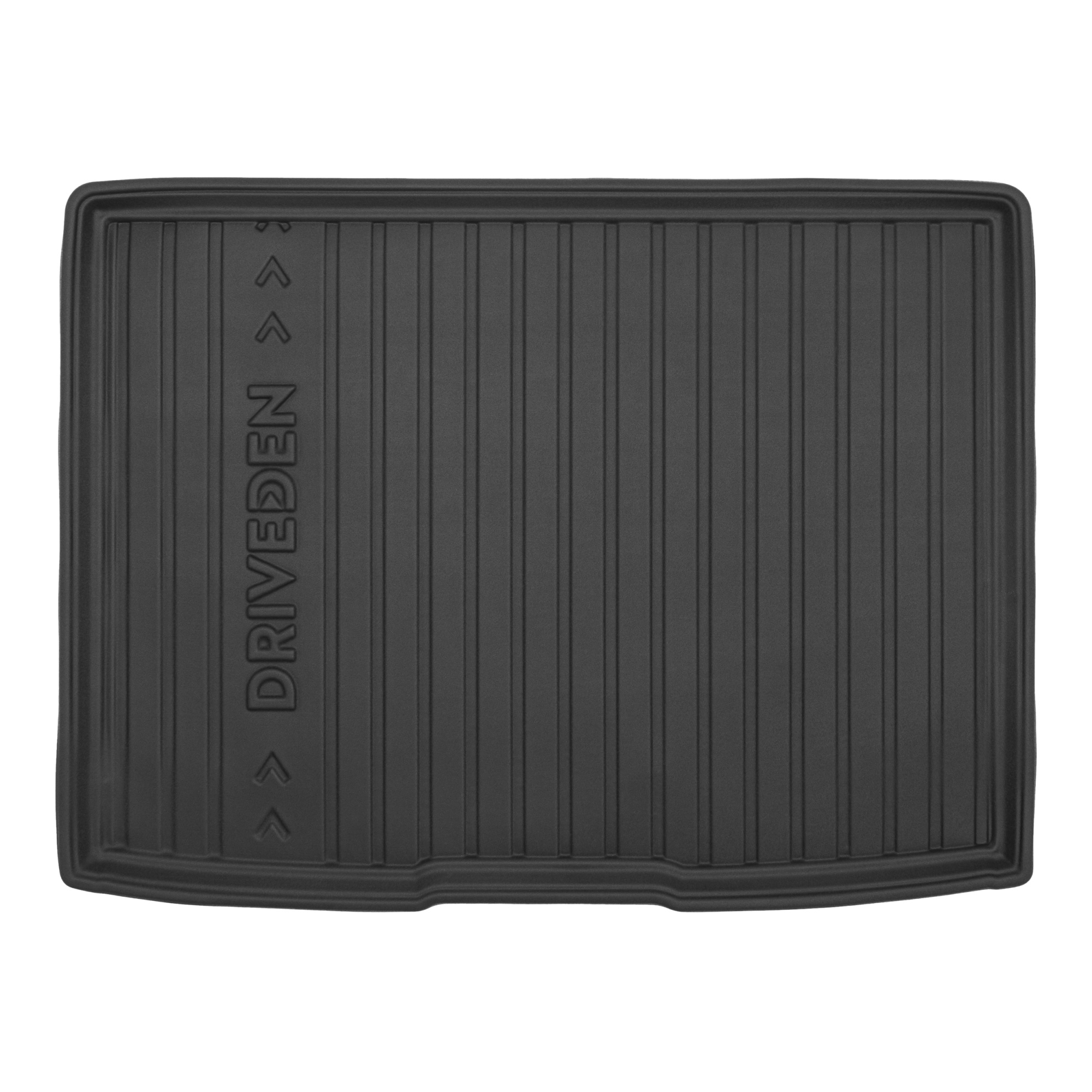 DriveDen Custom-Fit Rubber Boot Mat to fit Ford Focus Hatchback Mk.4 2018 - 2025 (without Variable Height Boot Floor, with Full Size Spare Wheel)