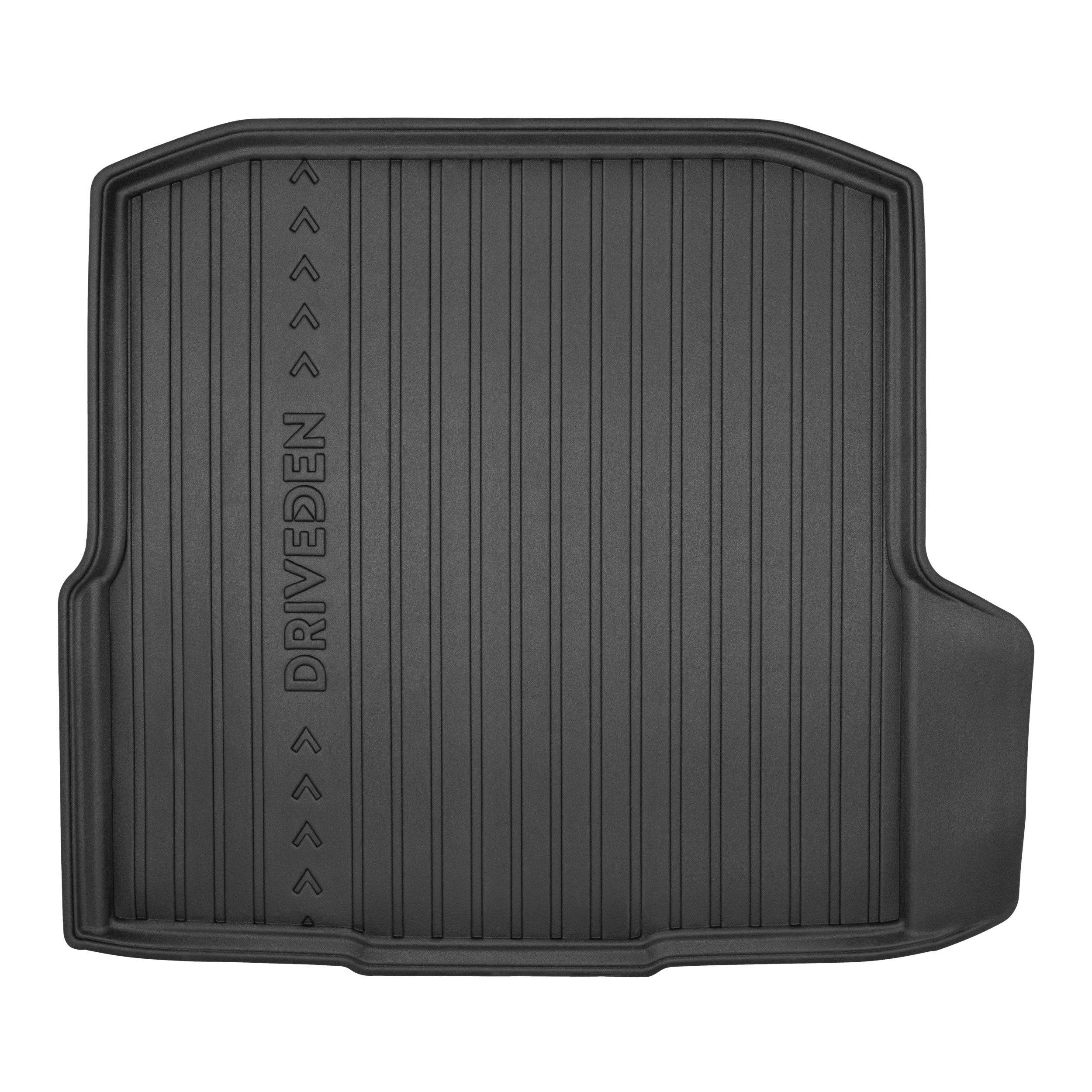 DriveDen Custom-Fit Rubber Boot Mat to fit Skoda Octavia Estate Mk.3 2013 - 2020 (with Right Side Niche)