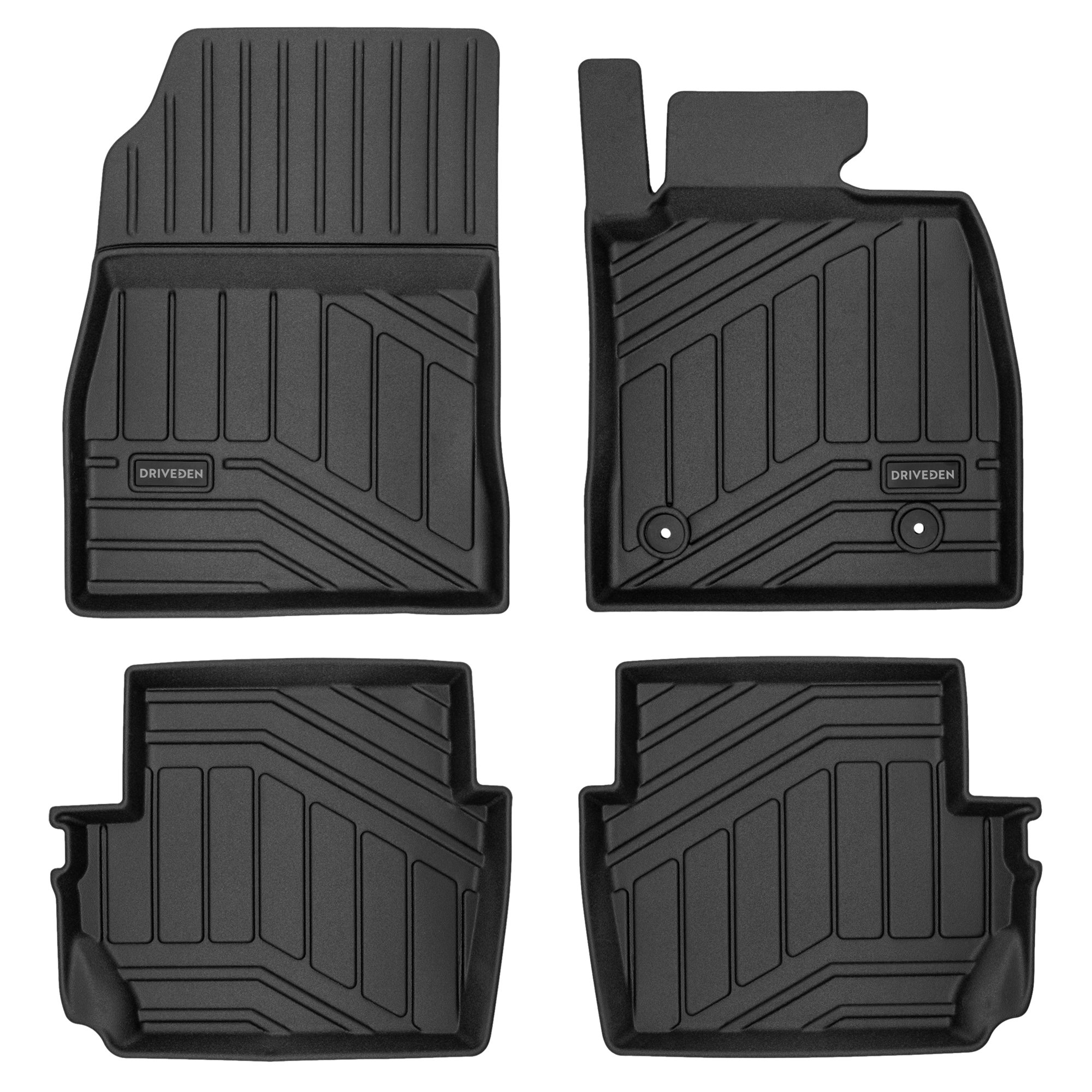 DriveDen Custom-Fit Rubber Car Mats to fit Ford Fiesta Mk.8 2017 - 2023