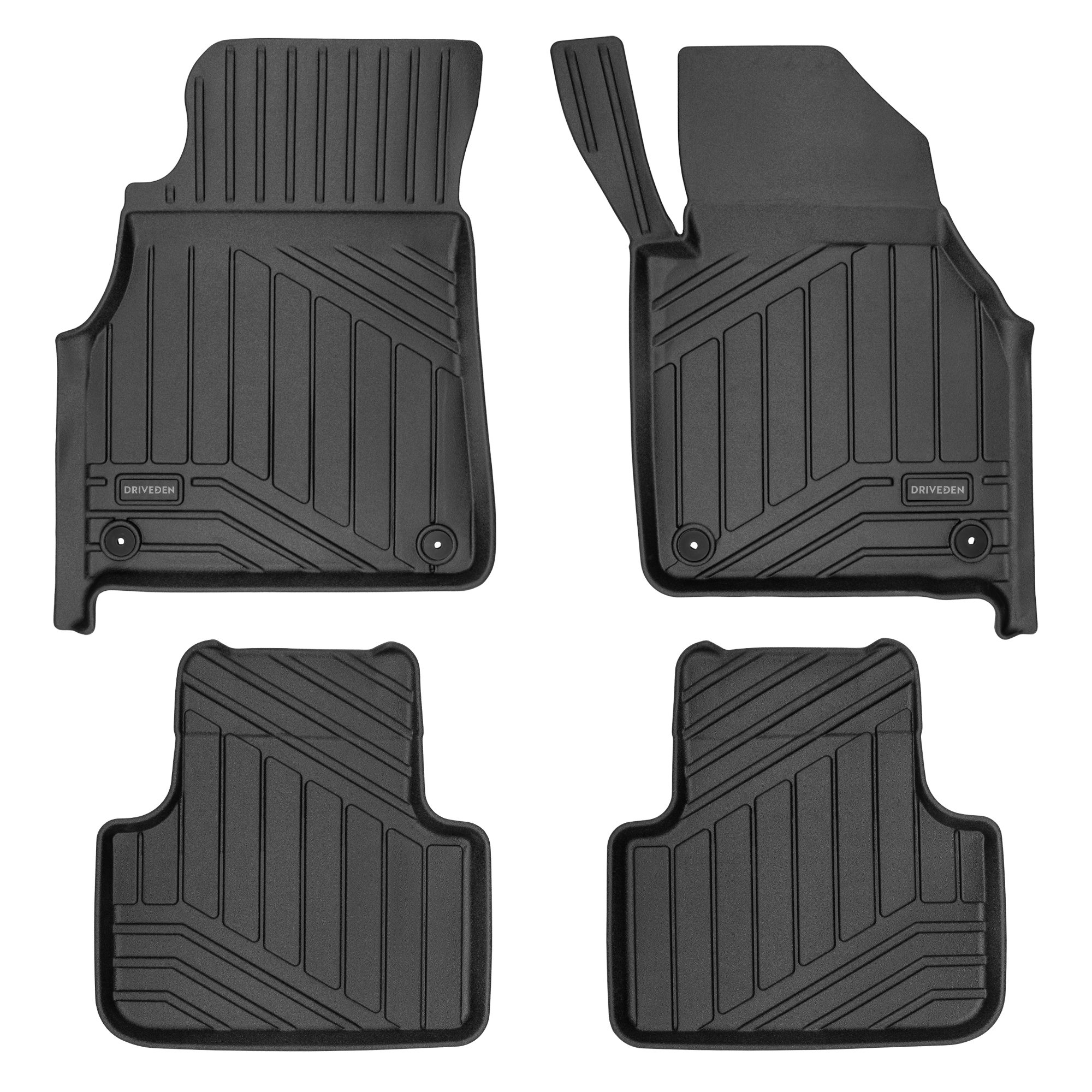 DriveDen Custom-Fit Rubber Car Mats to fit Audi Q7 Mk.2 2015 - 2025