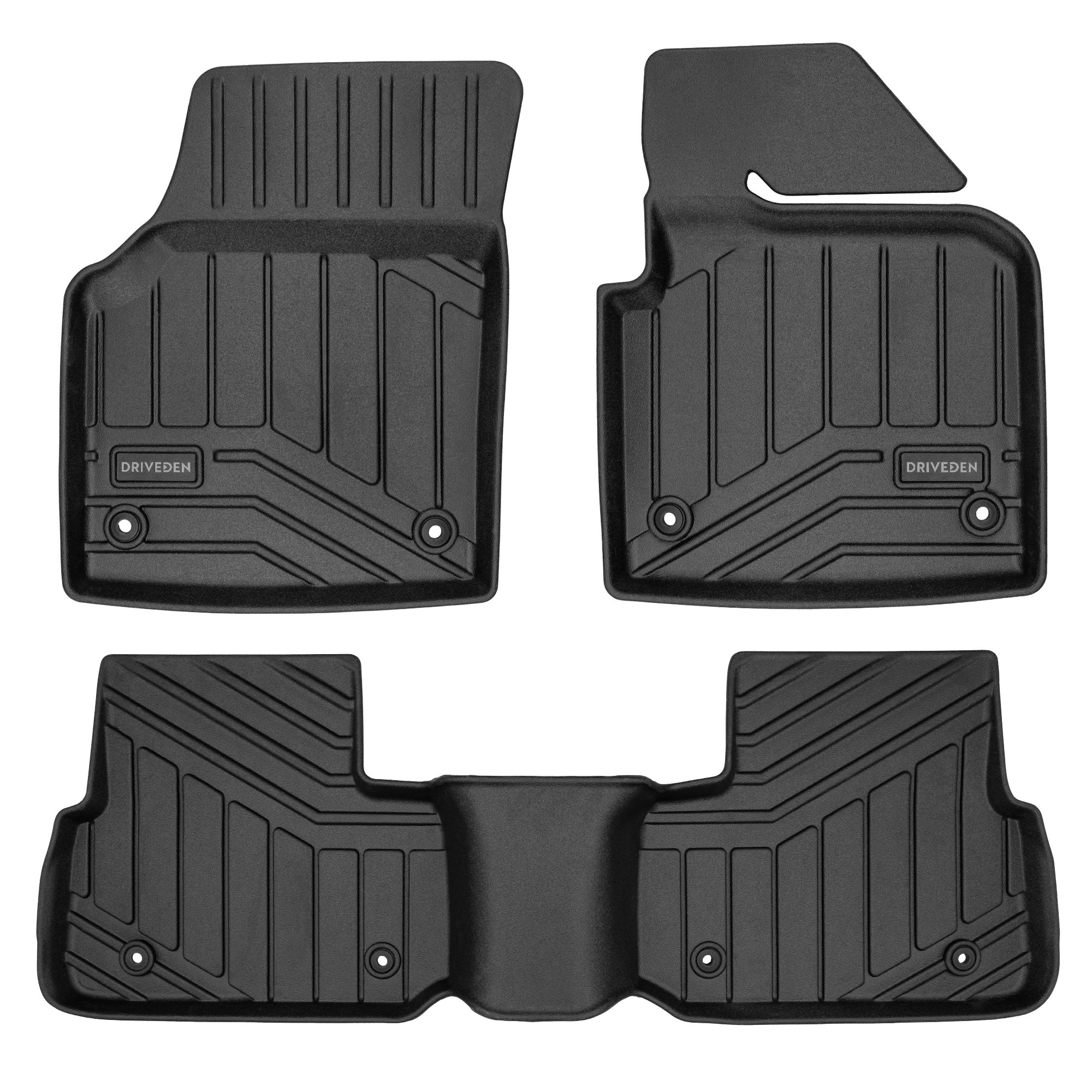 DriveDen Custom-Fit Rubber Car Mats to fit Land Rover Discovery Sport 2014 - 2019
