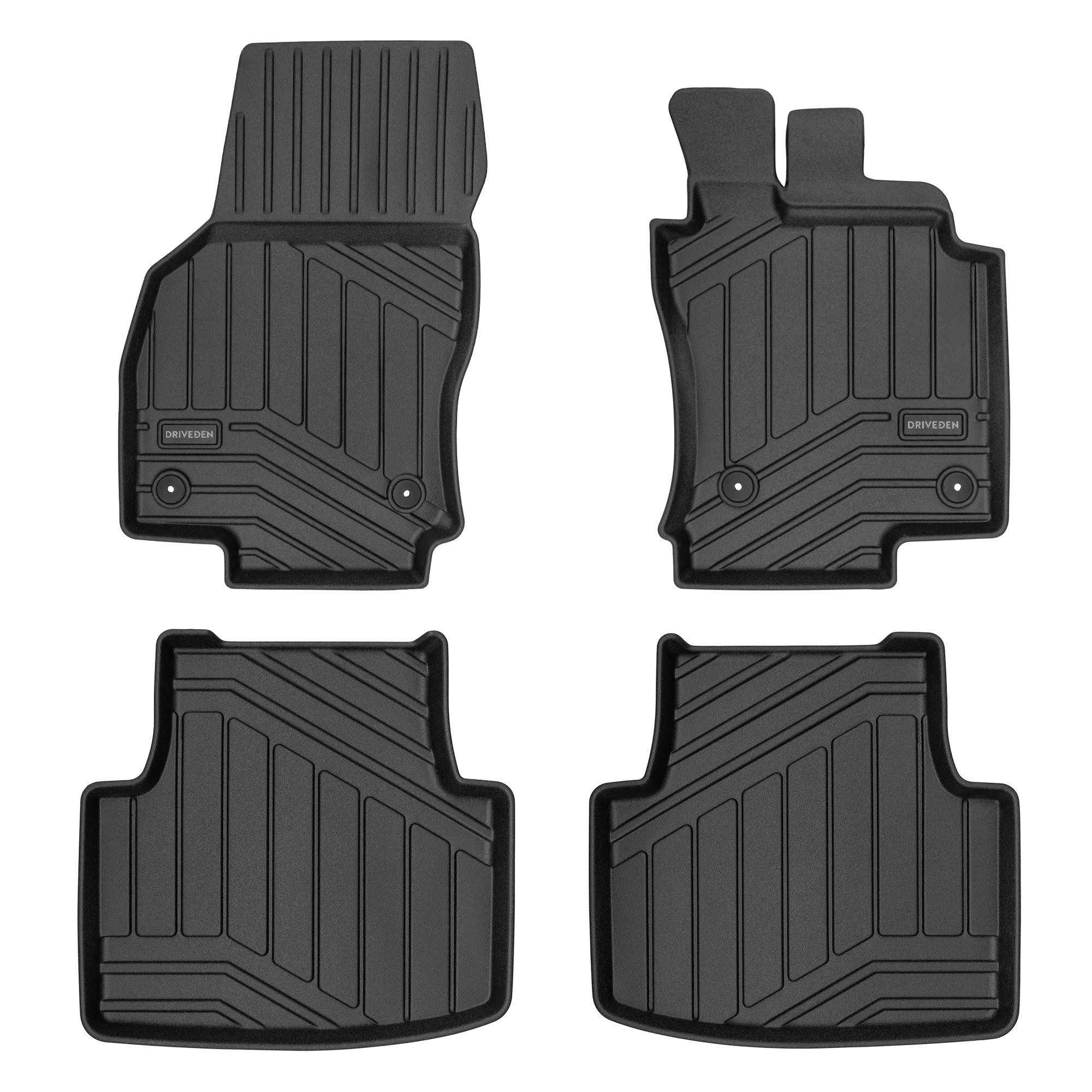 DriveDen Custom-Fit Rubber Car Mats to fit Volkswagen Passat Estate Mk.8 2015 - 2023