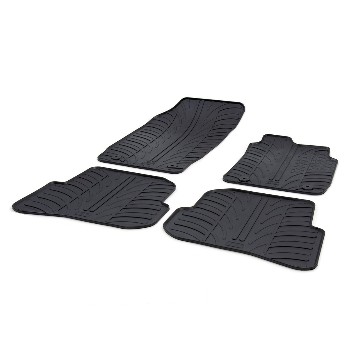 Gledring Tailored Black Rubber 4 Piece Floor Mat Set to fit Audi A1 Sportback Mk.1 (5 Door) 2012 - 2018