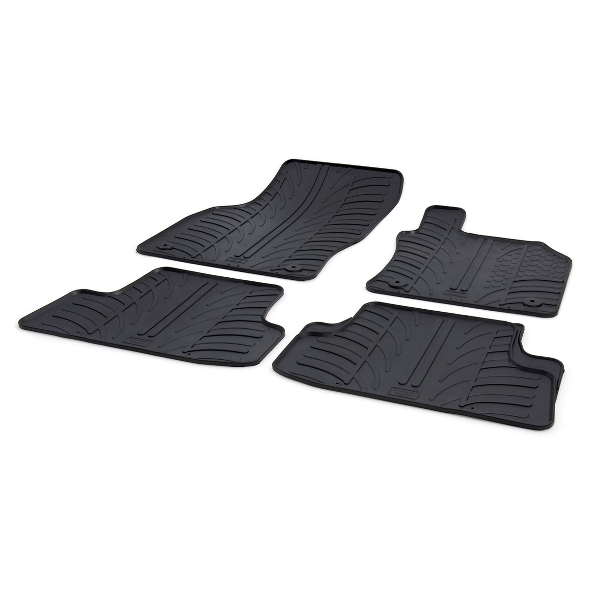 Gledring Tailored Black Rubber 4 Piece Floor Mat Set to fit Audi A3 (3 & 5 Door) (8V) 2012 - 2020
