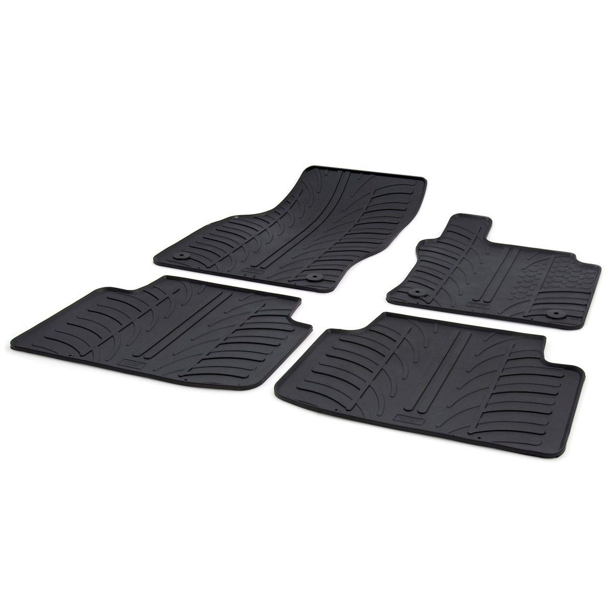 Gledring Tailored Black Rubber 4 Piece Floor Mat Set to fit Volkswagen Passat Mk.8 2015 - 2023