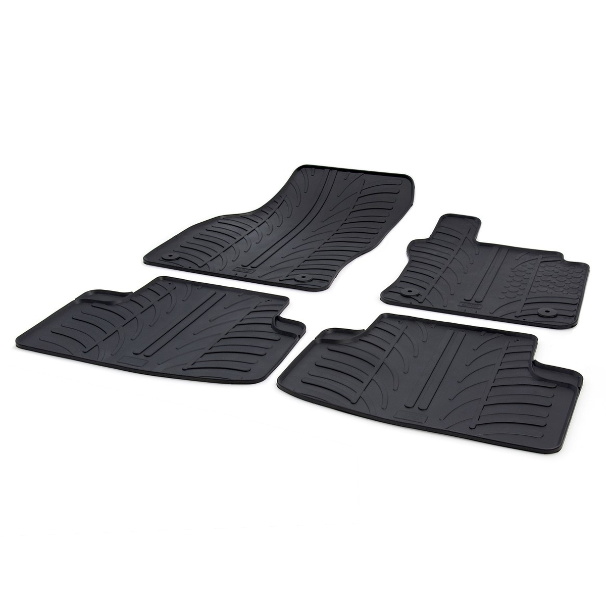 Gledring Tailored Black Rubber 4 Piece Floor Mat Set to fit Volkswagen Golf SV 2014 - 2020