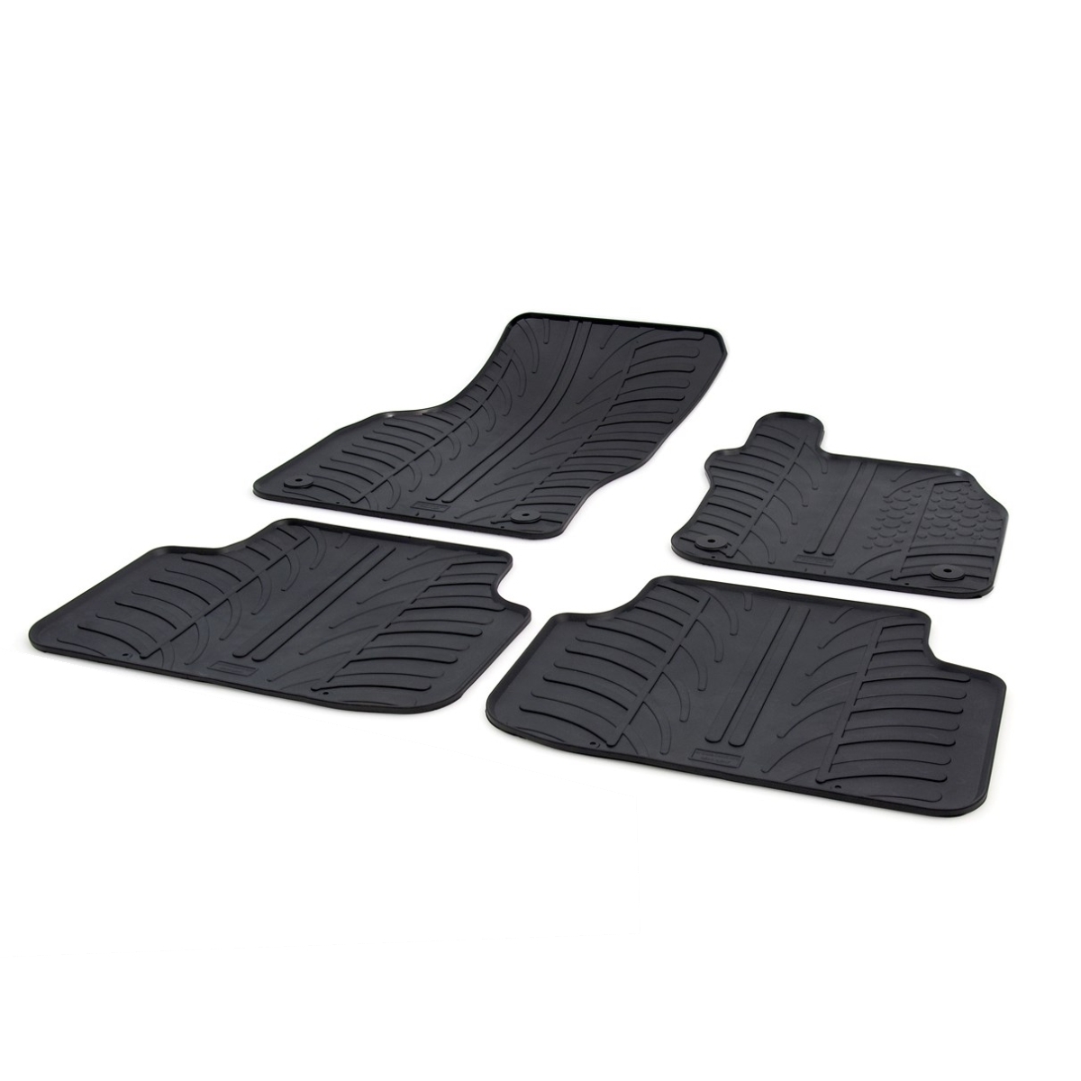 Gledring Tailored Black Rubber 4 Piece Floor Mat Set to fit Skoda Octavia Mk.3 2013 - 2020