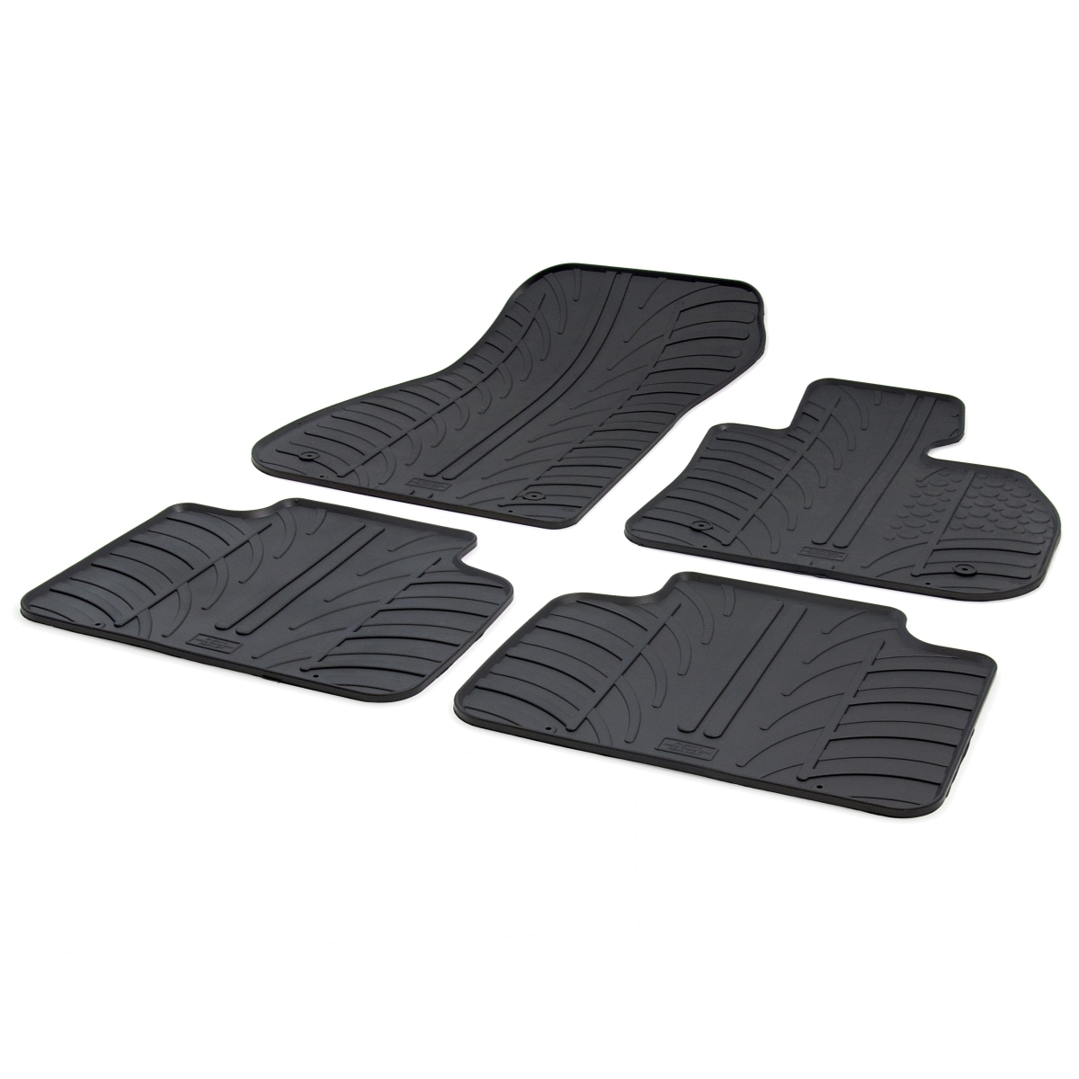 Gledring Tailored Black Rubber 4 Piece Floor Mat Set to fit BMW 2 Series Active Tourer (F45) 2014 - 2021