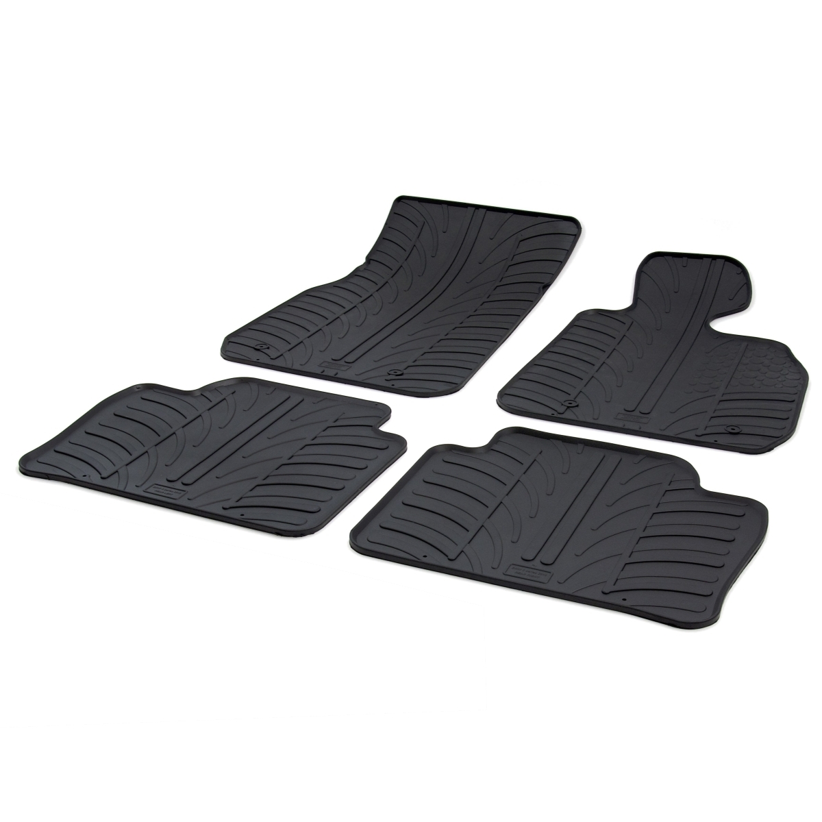 Gledring Tailored Black Rubber 4 Piece Floor Mat Set to fit BMW 3 Series (F30/F31) (Excl. xDrive) 2011 - 2019