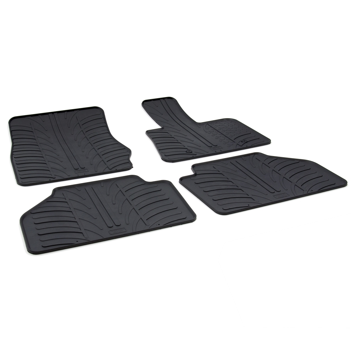 Gledring Tailored Black Rubber 4 Piece Floor Mat Set to fit BMW X3 (F25) 2010 - 2017