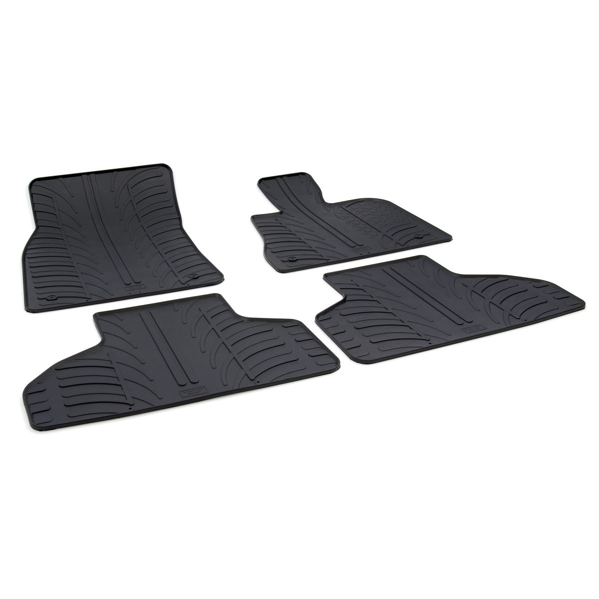 Gledring Tailored Black Rubber 4 Piece Floor Mat Set to fit BMW X5 (F15) 2013 - 2018