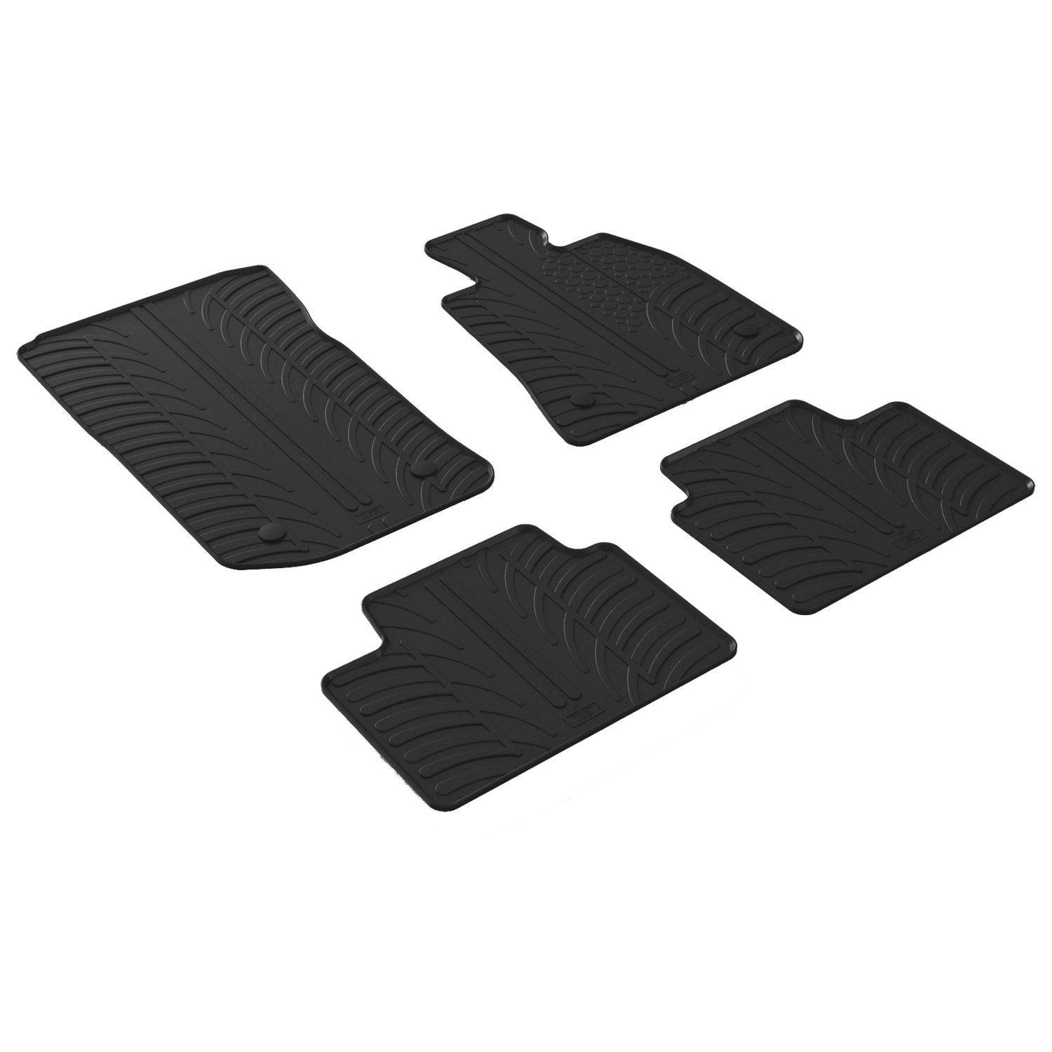 Gledring Tailored Black Rubber 4 Piece Floor Mat Set to fit BMW 3 Series Saloon (G20) 2019 - 2025