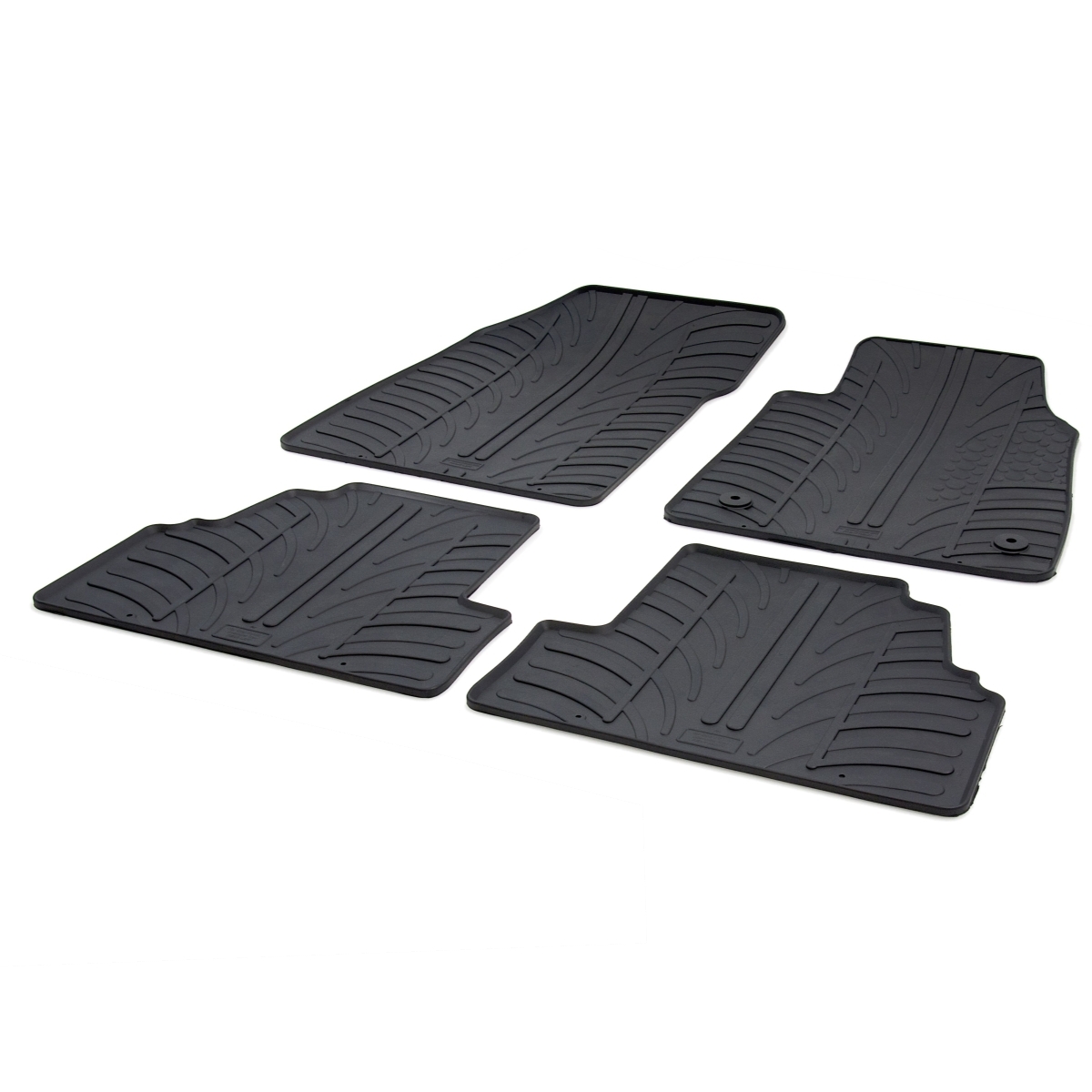 Gledring Tailored Black Rubber 4 Piece Floor Mat Set to fit Vauxhall Mokka & Mokka X Mk.1 2012 - 2019