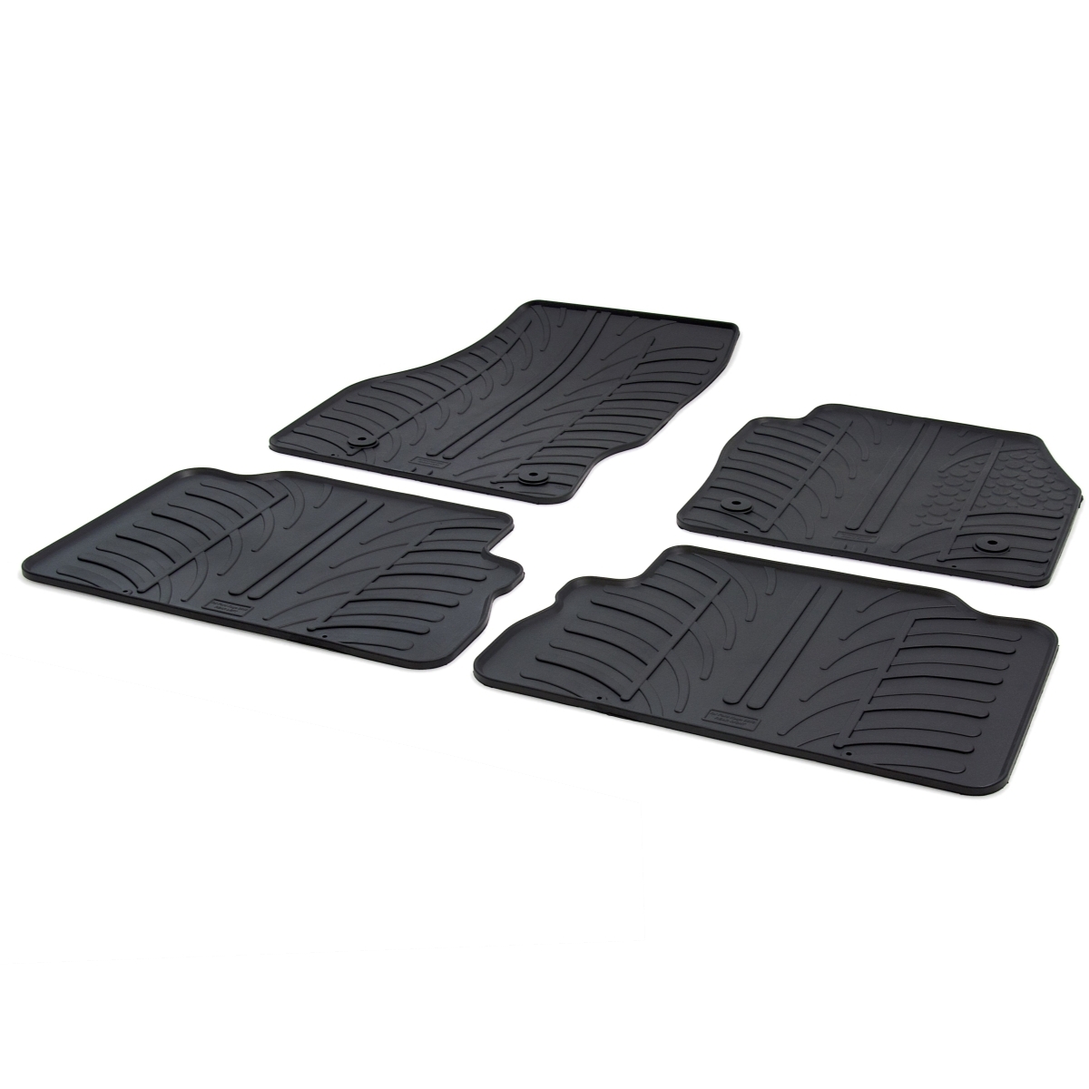 Gledring Tailored Black Rubber 4 Piece Floor Mat Set to fit Ford Kuga Mk.2 (Facelift) 2016 - 2019