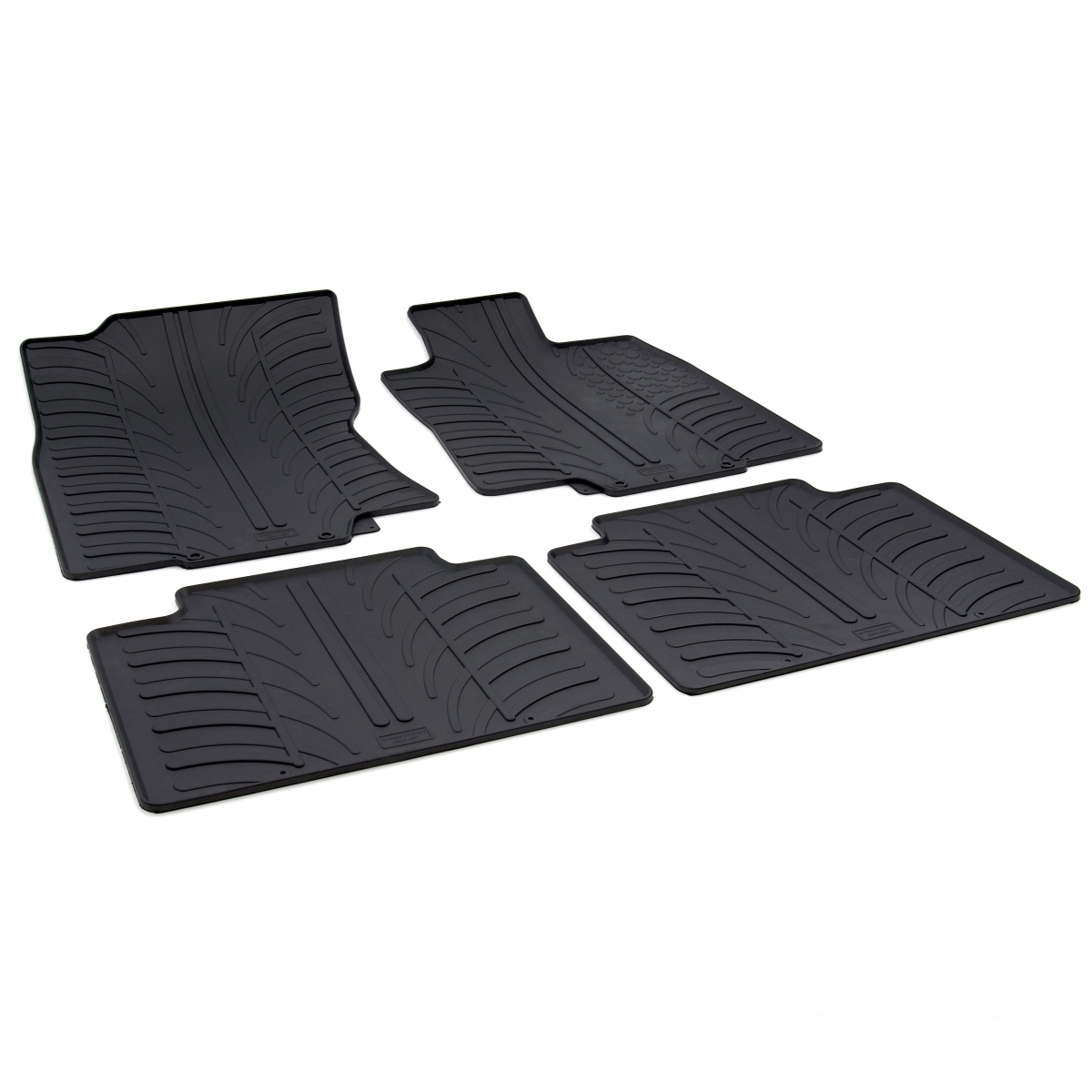 Gledring Tailored Black Rubber 4 Piece Floor Mat Set to fit Nissan X-Trail Mk.3 2014 - 2022