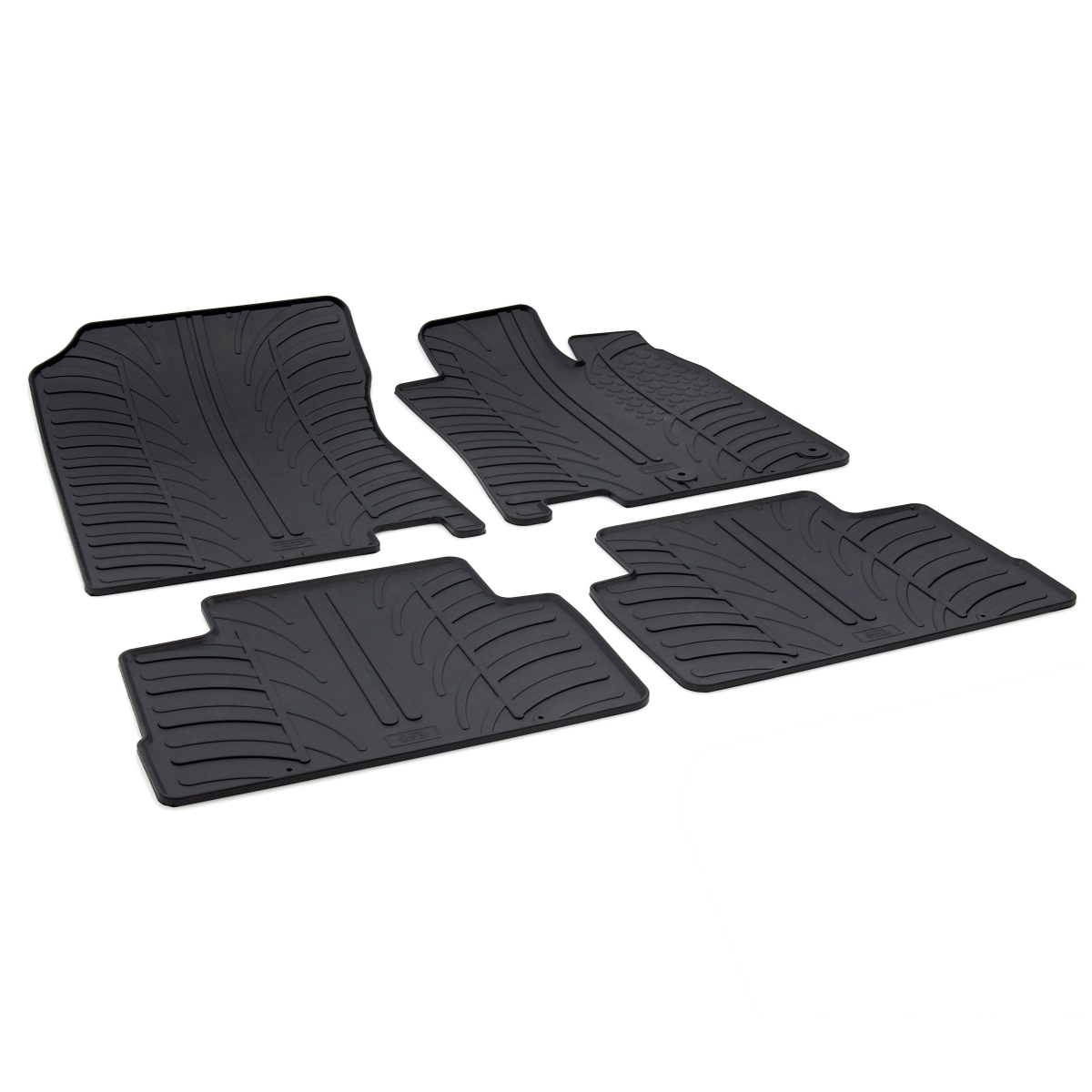 Gledring Tailored Black Rubber 4 Piece Floor Mat Set to fit Nissan Qashqai Mk.2 2014 - 2021