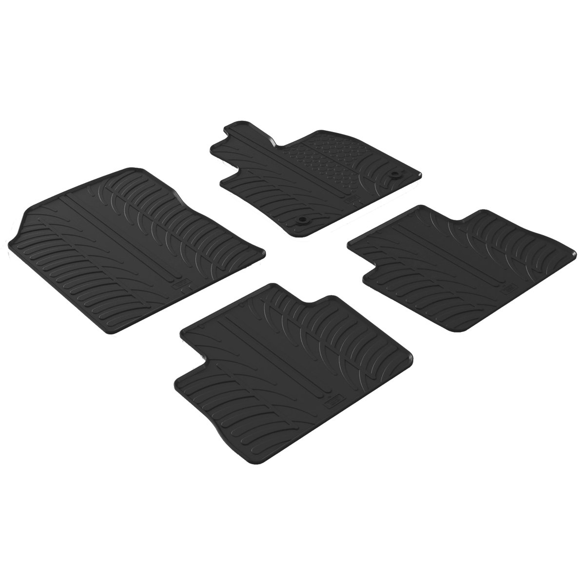 Gledring Tailored Black Rubber 4 Piece Floor Mat Set to fit Toyota RAV4 Mk.5 2019 - 2025