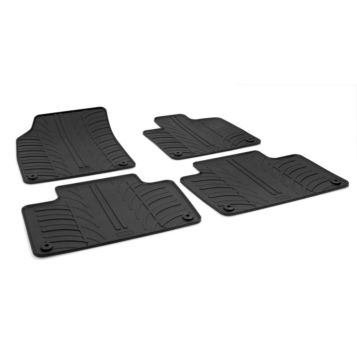 Gledring Tailored Black Rubber 4 Piece Floor Mat Set to fit Volvo XC90 Mk.2 2015 - 2025