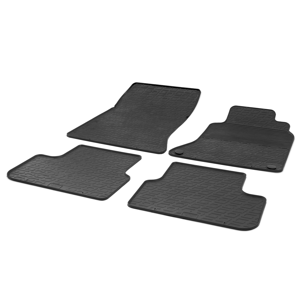 Gledring Tailored Black Rubber 4 Piece Floor Mat Set to fit Mercedes B Class (W246) 2012 - 2018