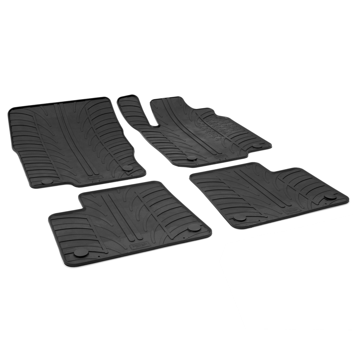Gledring Tailored Black Rubber 4 Piece Floor Mat Set to fit Mercedes GLE Coupe (C292) & SUV (W166) 2015 - 2019