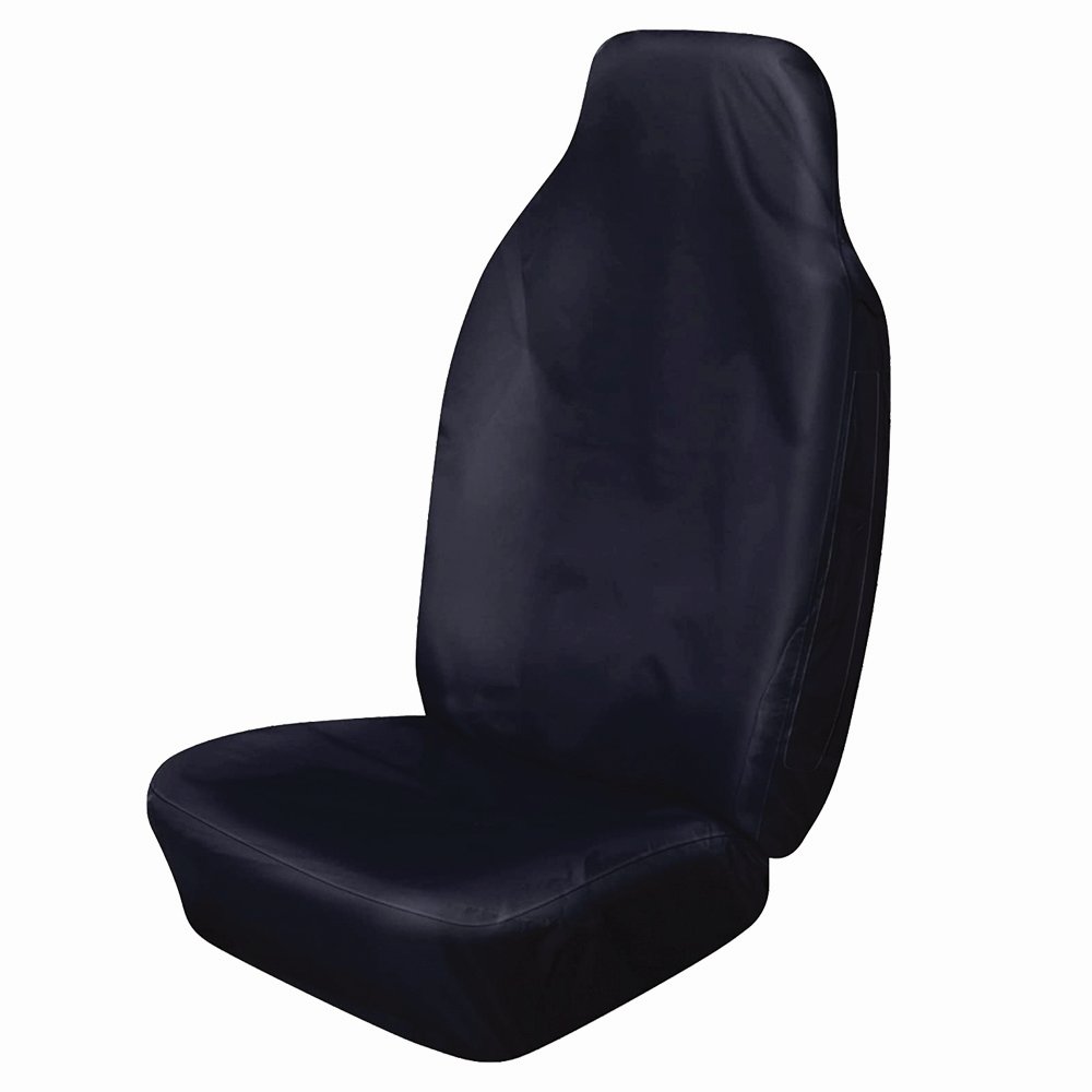 Cosmos Hi Back Heavy Duty Single Front Van Seat Cover - Black