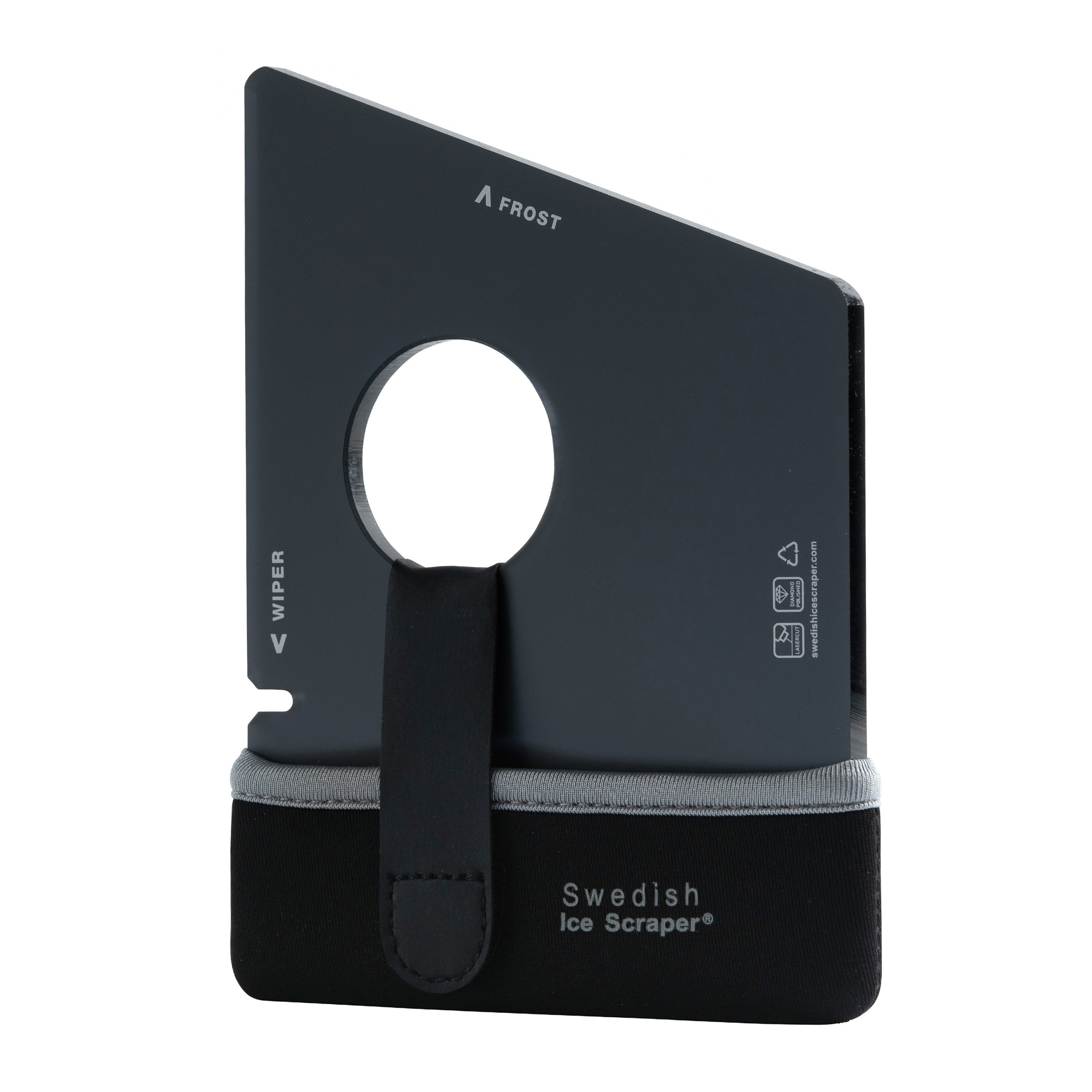 Swedish Ice Scraper 6mm Black with Neoprene Holder