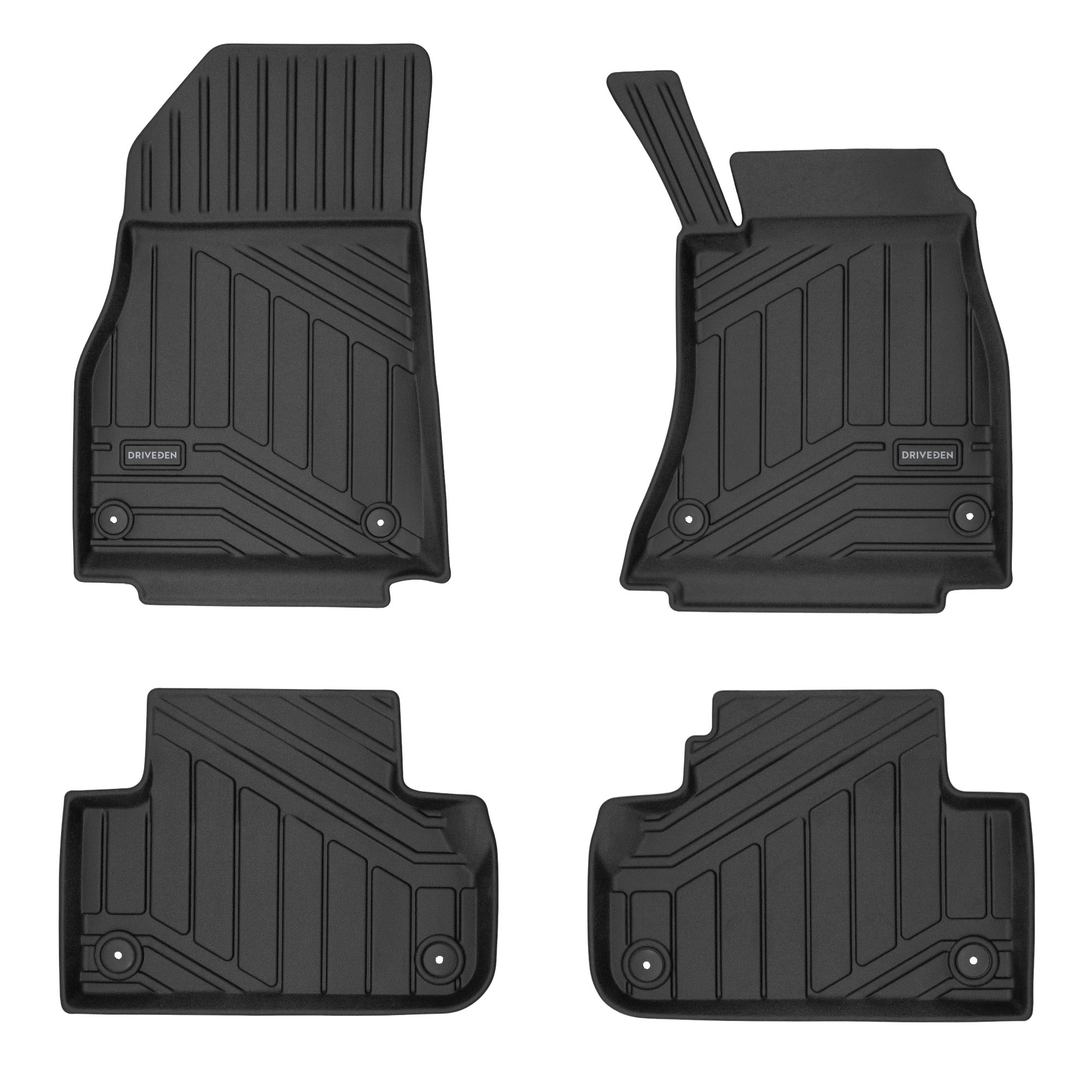 DriveDen Custom-Fit Rubber Car Mats to fit Audi Q5 (B9) (Excl. Hybrid) 2017 - 2025