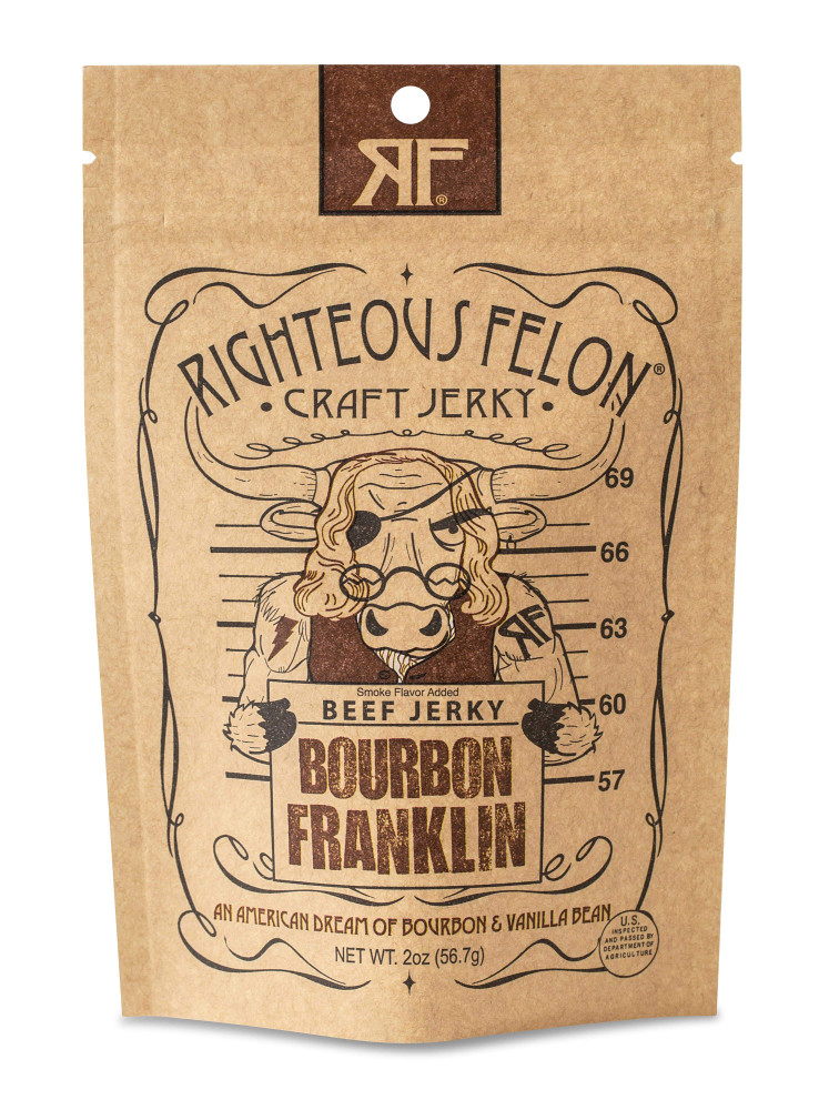 This delicious jerky will leave you wanting more thanks to its’ awesome flavor combination of bourbon, vanilla bean, and a bit of cinnamon.
2 oz.