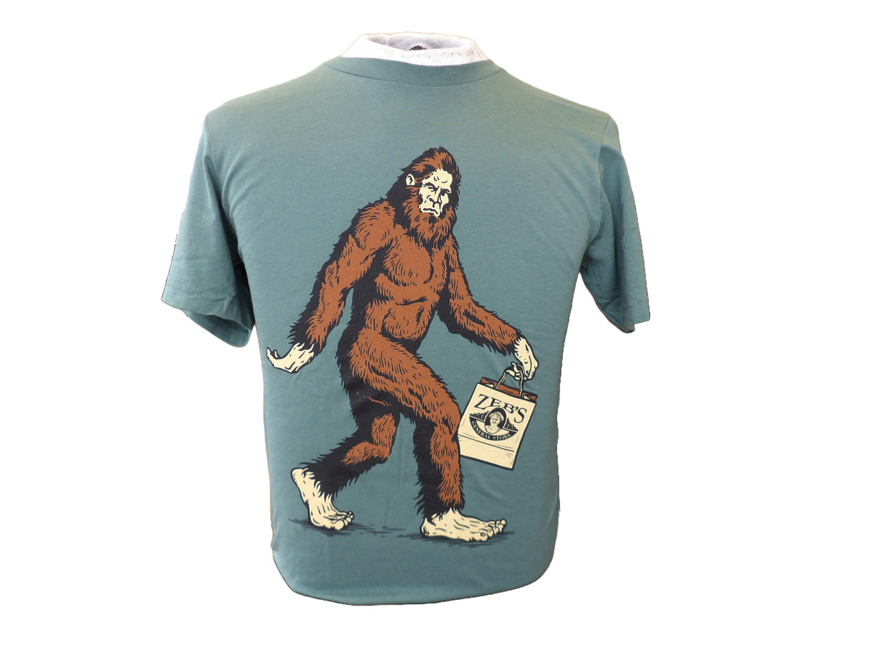 Shopping Sasquatch T-Shirt (Pine) - Zeb's General Store