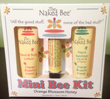 This Orange Blossom by The Naked Bee travel kit contains:


0.5 Oz Tube of Hand & Body Lotion

0.5 Tube of Hand Sanitizer

Lip Balm SPF 15

Perfect for a gift and to bring along when you travel.

1.15 oz.