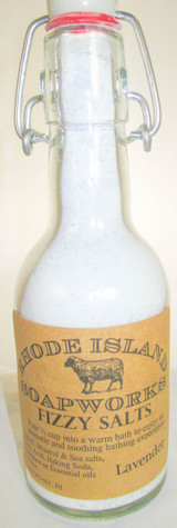 Rhode Island Soapworks is well known for its fantastic bath salts. Using all natural ingredients and fresh, clean scents there's no better way to relax and get clean. Re-closable glass bottle.

375 ml.