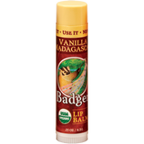 Badger Classic Lip Balm - Vanilla Madagascar

Organic Extra Virgin Olive Oil, Beeswax, & Aloe moisturize and protect lips.
Flavored with organic extracts of Vanilla.
No petroleum, artificial colors, flavors, or sweeteners.
Leaping Bunny Certified cruelty-free.
Try it. Use it. Never lose it! USDA Certified Organic lip balm from Badger. Our Classic Lip Balm sticks contain Organic Extra Virgin Olive Oil and Beeswax, as well as Organic Aloe, Sea Buckthorn and Rosehip extracts. These ingredients moisturize and protect, making these lip balms excellent for facing the elements. They have a light texture, and come in unique flavors made from the real stuff - steam-distilled essential oils, no artificial colors, flavors or sweeteners. Badger Organic Lip Balms are smooth and glossy - and they contain a bounty of antioxidants. They moisturize your lips and make them feel great!

.15 oz.