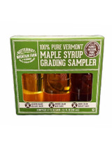 Grading samplers are a selection of pure maple syrup from the distinct color grades established by Vermont syrup producers. This sampler demonstrates the color and flavor differences available.
5.1 oz.
