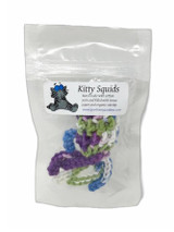 Another fan favorite by Gunther's Goodies, this kitty squid cat toy is handmade from cotton yarn and stuffed with tissue paper and organic cat nip.