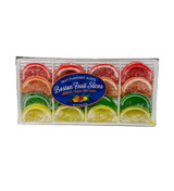 Pre-packaged fruit slices in assorted classic flavors!