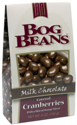 Bog Beans® are the original chocolate covered cranberry: created on Cape Cod, utilizing native sweetened dried cranberries, which are surrounded by premium all natural chocolate, with just a hint of fresh fruit flavor.
5 oz.