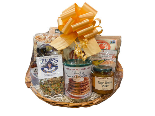 Tis the season for all things pumpkin! Get your fall on with this carefully crafted gift basket designed to highlight the versatility and deliciousness of pumpkin!
Featured Items:
Pumpkin Pasta
Stonewall Kitchen Pumpkin Quick Bread
Coastal Maine Popcorn Co. Pumpkin Cheesecake Popcorn
Maple Nut Kitchen Pumpkin Gingerbread Granola
Cinnamon Sugar Pumpkin Seeds
Zeb’s Autumn Harvest Pumpkin Lentil Soup
Stonewall Kitchen Pumpkin Pancake & Waffle Mix
Zeb’s Grade A Maple Syrup
Stonewall Kitchen Maple Pumpkin Butter
Halladay’s Harvest Barn Pumpkin Cheesecake Mix
**Items are subject to change based on availability
Tis the season for all things pumpkin! Get your fall on with this carefully crafted gift basket designed to highlight the versatility and deliciousness of pumpkin!
Featured Items:
Pumpkin Pasta
Stonewall Kitchen Pumpkin Quick Bread
Coastal Maine Popcorn Co. Pumpkin Cheesecake Popcorn
Maple Nut Kitchen Pumpkin Gingerbread Granola
Cinnamon Sugar Pumpkin Seeds
Zeb’s Autumn Harvest Pumpkin Lentil Soup
Stonewall Kitchen Pumpkin Pancake & Waffle Mix
Zeb’s Grade A Maple Syrup
Stonewall Kitchen Maple Pumpkin Butter
Halladay’s Harvest Barn Pumpkin Cheesecake Mix
**Items are subject to change based on availability
