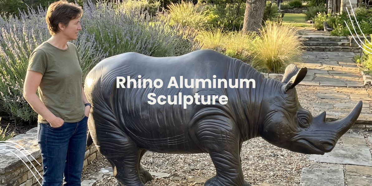 Rhino Aluminum Sculpture: A Sustainable Statement for Outdoor Spaces