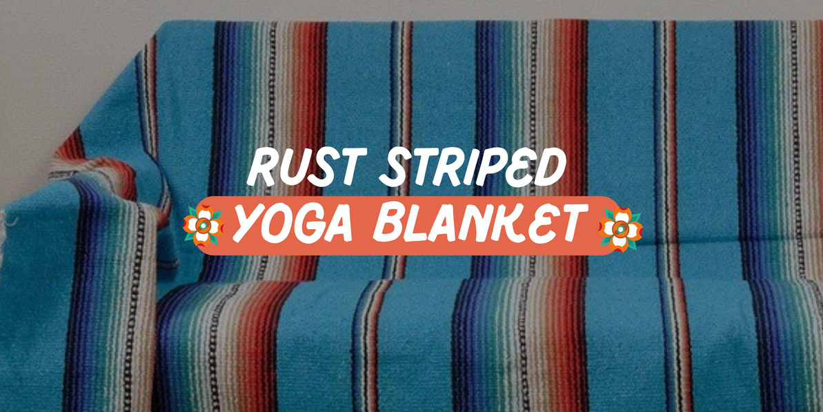 Transform Your Yoga Practice with a Handcrafted Rust Striped Yoga Blanket
