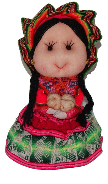Medium Sitting Peasant Classic Peruvian Traditional Dressed Doll 6" - Incazteca Medium Sitting Peasant Classic Peruvian Traditional Dressed Doll 6" - Incazteca