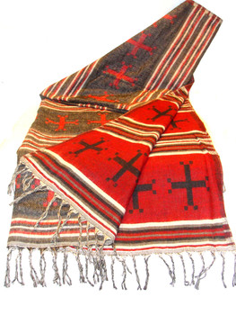 Traditional Blanket Jaquard Reversible Blend (25" x 64") - Light Weave Quality