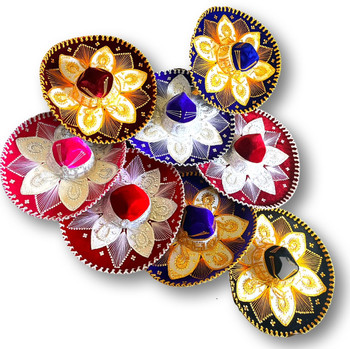 Assorted Color Sombrero Mariachi Hat 23" Adult One Size Fancy Sequin Assorted Color Sombrero Mariachi Hat 23" Adult One Size Fancy Sequin