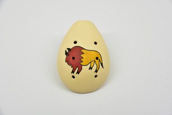 Artisan-Made Ocarina - Buffalo Frontier Design Whistle Flute Artisan-Made Ocarina - Buffalo Frontier Design Whistle Flute