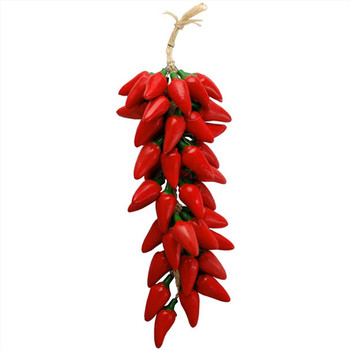 Ceramic 18" Red Strand Pepper Ristra - Jalapeno Chilies Classic Direct