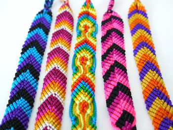 Arrow Wide Friendship Bracelets - Pack of 50 Hand Woven 1.50" x 9" Acrylic Arrow Wide Friendship Bracelets - Pack of 50 Hand Woven 1.50" x 9" Acrylic