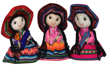 Genuine Small Sitting Classic Peruvian Traditional Dressed Doll - 4" Inca Cloth Genuine Small Sitting Classic Peruvian Traditional Dressed Doll - 4" Inca Cloth