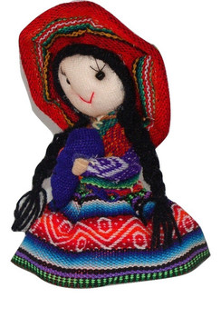Genuine Small Sitting Classic Peruvian Traditional Dressed Doll - 4" Inca Cloth Genuine Small Sitting Classic Peruvian Traditional Dressed Doll - 4" Inca Cloth