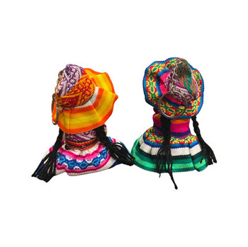 Keychain Worry Doll Sitting Classic Peruvian Traditional Dressed Doll 4" Andes Aguayo Keychain Worry Doll Sitting Classic Peruvian Traditional Dressed Doll 4" Andes Aguayo