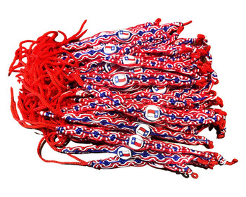 Texas Flag Friendship Bracelet Hand Made Pack of 50 Texas Flag Friendship Bracelet Hand Made Pack of 50