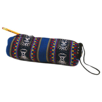 Manta Pencil Bag Cylinder Cotton Lined Zippered Peru Handcrafted Diversity Manta Pencil Bag Cylinder Cotton Lined Zippered Peru Handcrafted Diversity